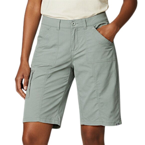 Prana Women's Grey Cargo Low Rise Bermuda Shorts Size 4 - Picture 1 of 9